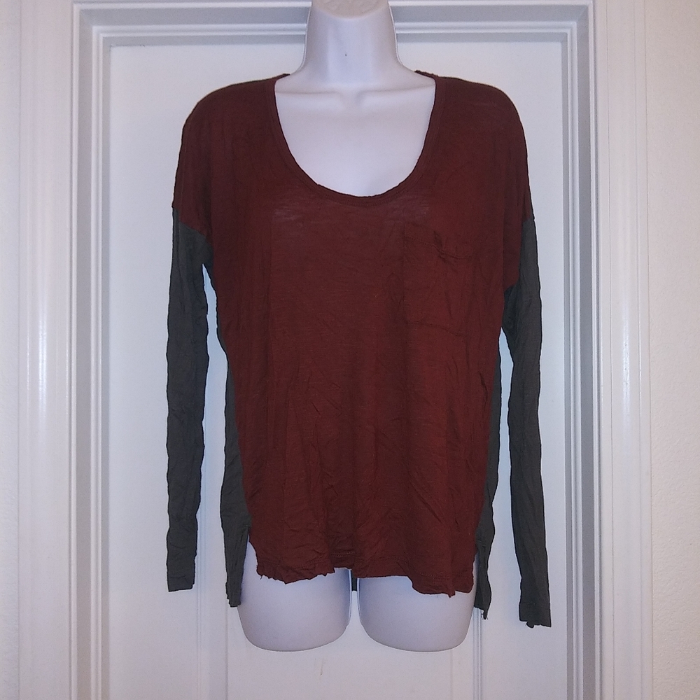 Madewell Raglan Baseball Long Sleeve Top
